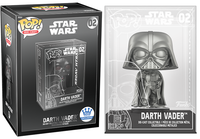 Darth Vader (Die-Cast, Silver, Unsealed) 02 - Funko Shop Exclusive **Chase** [Box Condition: 7.5/10]