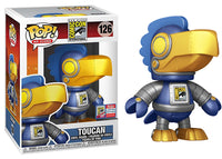 Toucan (Metallic Robot, Blue, Ad Icons) 126 - 2021 SDCC Exclusive [Damaged: 7.5/10] **Sticker Peeling**