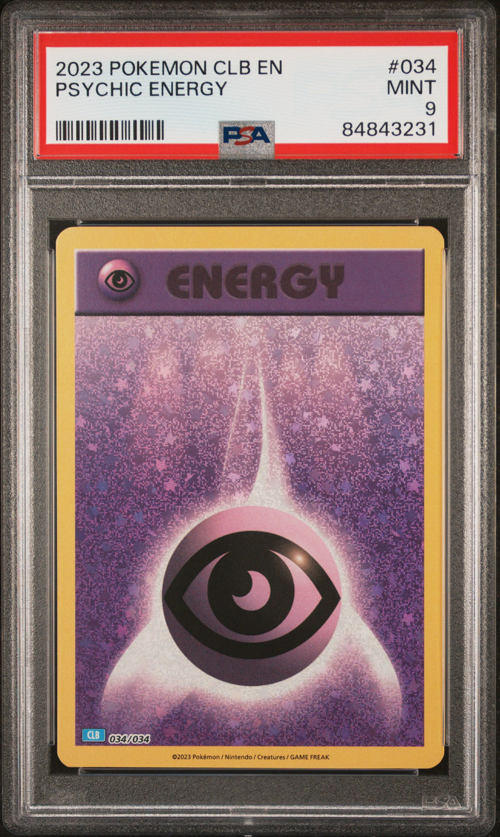 2023 pokemon clb-trading card game classic blastoise 2023 POKEMON BLASTOISE & SUICUNE ex DECK PSYCHIC ENERGY #34 PSA 9 – 7 Bucks a Pop