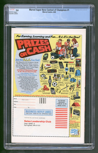 Marvel Super Hero Contest of Champions #1 (6/82) Graded CGC 9.8