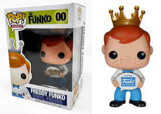 Funko Pop! Freddy Funko Blue Tie, Pop! Sign, 00 [Light Damage]