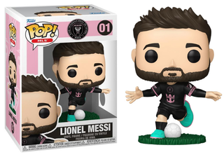 Funko Pop! Lionel Messi, Black Uniform, Paris Saint-Germain, Soccer 01 Vinyl Figure in PopShield Protector