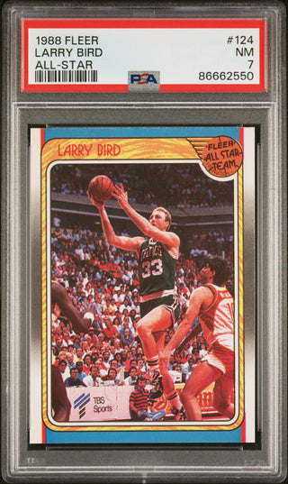 1988 FLEER LARRY BIRD ALL-STAR #124 - PSA 7