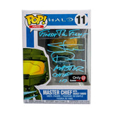 Steve Downes Signed Pop - Master Chief with Energy Sword 11 - Gamestop Exclusive - JSA Authenticated