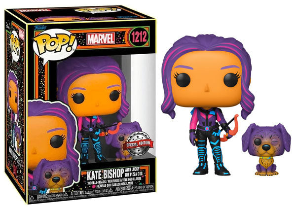 Kate Bishop w/ Lucky the Pizza Dog (Black Light, Hawkeye) 1212 - Special Edition Exclusive [Damaged: 5/10]