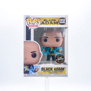 * Funko Pop! Black Adam with Lightning, Glow in the Dark 1232 **Chase*Vinyl Figure in PopShield Protector