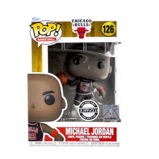 * Funko Pop! Michael Jordan (#23 Jersey, Black Pinstripes, Chicago Bulls, NBA) 126 – Foot Locker Exclusive