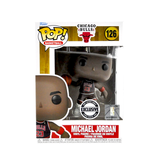 * Funko Pop! Michael Jordan (#23 Jersey, Black Pinstripes, Chicago Bulls, NBA) 126 – Foot Locker Exclusive