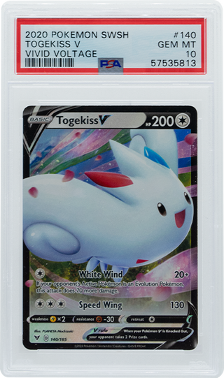 2020 POKEMON SWORD & SHIELD VIVID VOLTAGE TOGEKISS V #140 PSA 10