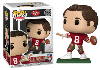 Funko Pop! Steve Young, San Francisco 49ers, NFL 153 Vinyl Figure in PopShield Protector