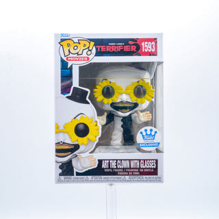 * Funko Pop! Art the Clown with Glasses (Terrifier) 1593 – Funko Shop Exclusive Vinyl Figure in PopShield Protector