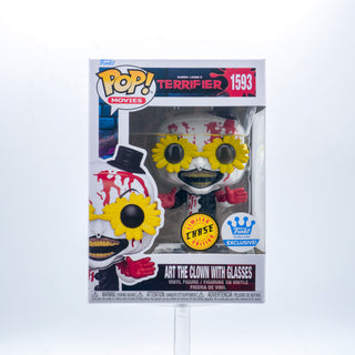 * Funko Pop! Art the Clown with Glasses (Bloody, Terrifier) **Chase** 1593 – Funko Shop Exclusive Vinyl Figure in PopShield Protector