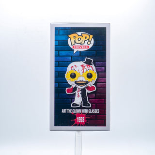 * Funko Pop! Art the Clown with Glasses (Bloody, Terrifier) **Chase** 1593 – Funko Shop Exclusive Vinyl Figure in PopShield Protector