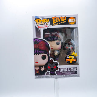 * Funko Pop! Funko Pop – Elvira & Gonk Moonlight, Mistress of the Dark 1648 – 7BAP Exclusive Vinyl Figure in PopShield Protector