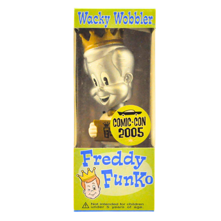 Funko Wacky Wobbler Freddy (Gold & Silver Sign) - 2005 SDCC Exclusive/12pcs **Signed by Becker & Mariotti**