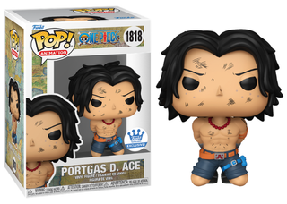 Funko Pop! Portgas D. Ace, One Piece, Funko Shop Exclusive 1818 Vinyl Figure in PopShield Protector