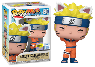 Funko Pop! Naruto Uzumaki Sasuke's Paw Encyclopedia 1980 - 2025 Summer Convention Exclusive Vinyl Figure in PopShield Protector