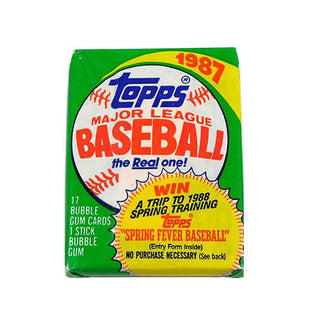 1987 Topps Baseball Cards Unopened Pack