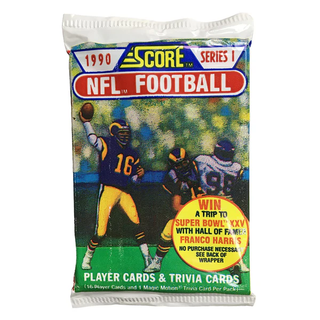 1990 Score Series 1 Football Cards Unopened Pack