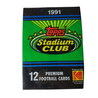 1991 Topps Stadium Club Football Cards Unopened Pack