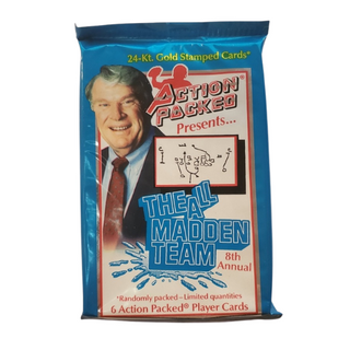 1992 Action Packed All Madden Team Football Cards Unopened Pack