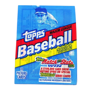 1992 Topps Baseball Cards Unopened Pack