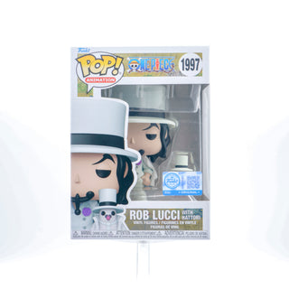 * Funko Pop! Rob Lucci with Hattori (White Suit, One Piece) 1997 – Funko Special Edition Exclusive