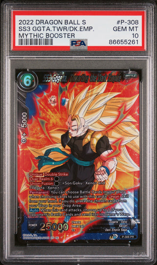 dragon ball super card game mythic booster 2022 DRAGON BALL SUPER MYTHIC BOOSTER SS3 GOGETA, THWRT/EMP #P-308