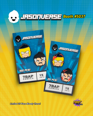 *Pre-Sale for On-Site Pickup* Invincible Jasonverse Limited Edition Enamel Pins - SDCC 7BAP Exclusive Limited Edition *Shot at Chase*