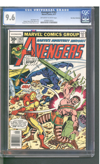 Avengers #163 (9/77) Graded CGC 9.6 Don Rosa Collection
