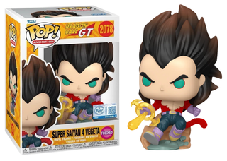 Funko Pop! Super Saiyan 4 Vegeta, Flocked, Dragon Ball GT, Funko Special Edition Exclusive 2078 Vinyl Figure in PopShield Protector