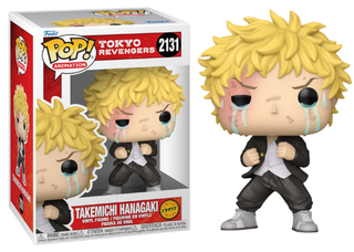 Funko Pop! Takemichi Hanagaki, Beat Up, Tokyo Revengers, 2131 Chase Vinyl Figure in PopShield Protector