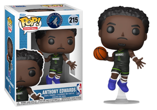 Funko Pop! Anthony Edwards, Statement Edition Jersey, Minnesota Timberwolves, NBA 215 Vinyl Figure in PopShield Protector