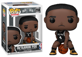 Funko Pop! De'Aaron Fox, San Antonio Spurs, NBA 218 Vinyl Figure in PopShield Protector