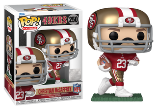 Funko Pop! Christian McCaffrey, San Francisco 49ers, NFL 250 Vinyl Figure in PopShield Protector