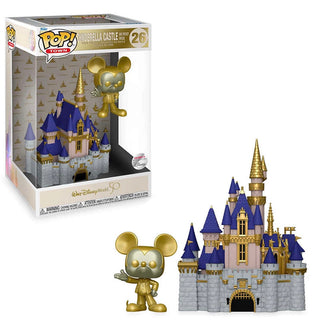 Funko Pop! Cinderella Castle & Mickey Mouse Gold, Town, 10-Inch 26 - Disney Parks Exclusive Vinyl Figure