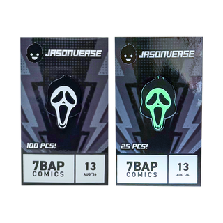 Jasonverse Scream Ghostface Pin - 7BAP Exclusive /100pcs **Shot at Chase Glow in the Dark/25pcs**
