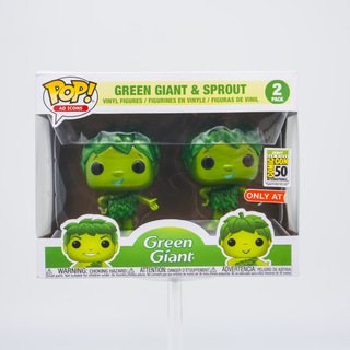 * Funko Pop! Green Giant & Sprout Metallic, Ad Icons 2-Pack – Target Exclusive **Error Two Sprouts**