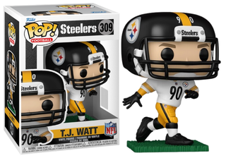 Funko Pop! T.J. Watt, Pittsburgh Steelers, NFL 309 Vinyl Figure in PopShield Protector