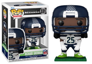 Funko Pop! Richard Sherman, Seattle Seahawks, NFL 331 Vinyl Figure in PopShield Protector