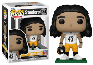 Funko Pop! Troy Polamalu, Pittsburg Steelers, NFL 334 Vinyl Figure in PopShield Protector