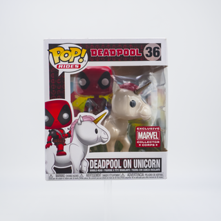 * Funko Pop! Deadpool on Unicorn Rides 36 – Marvel Collector Corps Exclusive