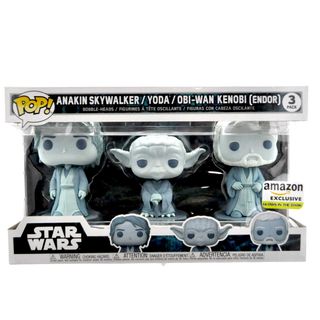 * Funko Pop! Anakin Skywalker / Yoda / Obi-Wan Kenobi Glow in the Dark, Endor 3-pack – Amazon Exclusive