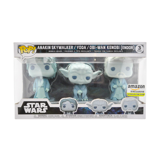 * Funko Pop! Anakin Skywalker / Yoda / Obi-Wan Kenobi Glow in the Dark, Endor 3-Pack – Amazon Exclusive