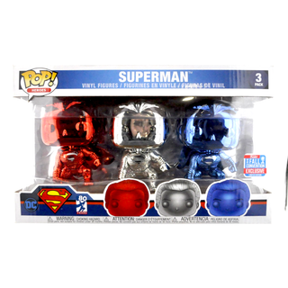 * Funko Pop! Superman Justice League, Chrome 3-Pack – 2018 Fall Convention Exclusive