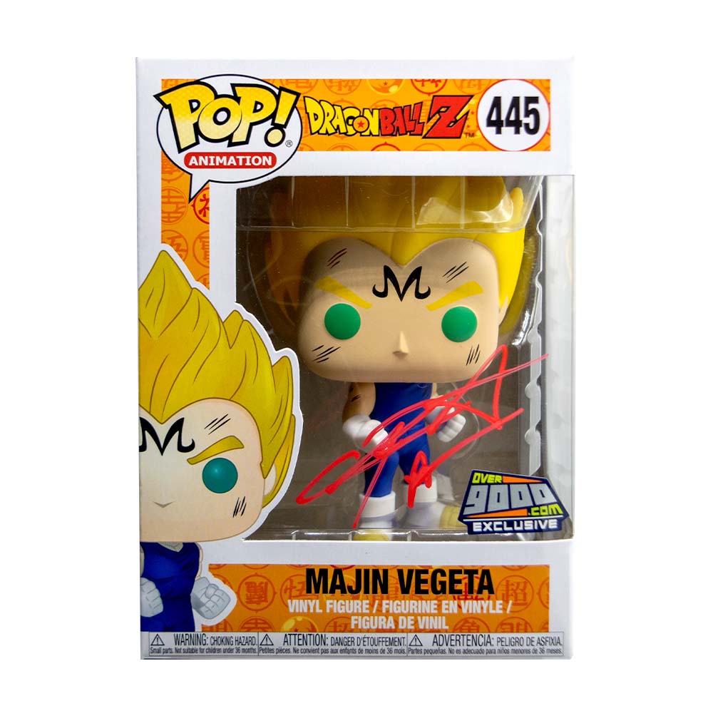 Funko Pop! Dragon order Ball Z Majin Vegeta #445 Signed (Over 9000)