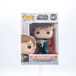 * Funko Pop! Luke Skywalker with Grogu 482 Vinyl Figure in PopShield Protector