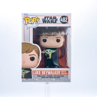 * Funko Pop! Luke Skywalker with Grogu 482 Vinyl Figure in PopShield Protector