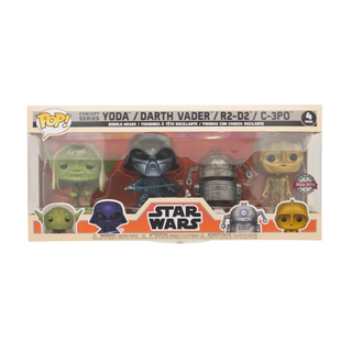 * Funko Pop! Star Wars Concept Series 4-Pack Yoda, Darth Vader, R2-D2, C-3PO – Amazon Exclusive