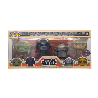* Funko Pop! Star Wars: Concept Series 4-Pack Yoda / Darth Vader / R2-D2 / C-3PO – Special Edition Exclusive